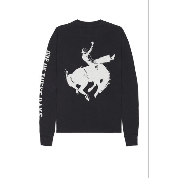 ONE OF THESE DAYS Fallin Rain Long Sleeve T-Shirt in Washed Black Small Womens T - Picture 6 of 16